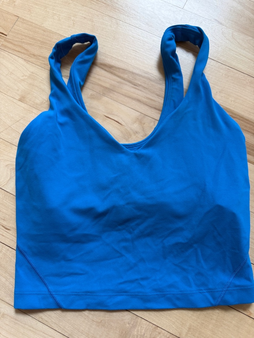 Blue Racerback Sports Bra Top align tank